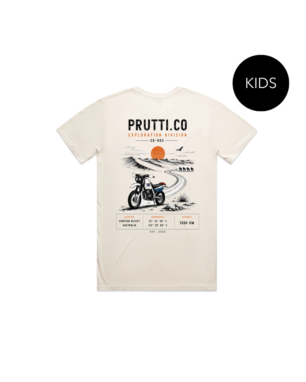 Kids ED - 002 Simpson Desert Tee Ecru